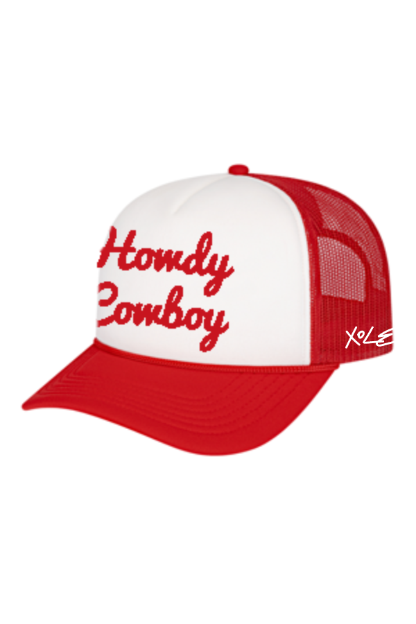 Howdy Cowboy Foam Hat - Brown/White